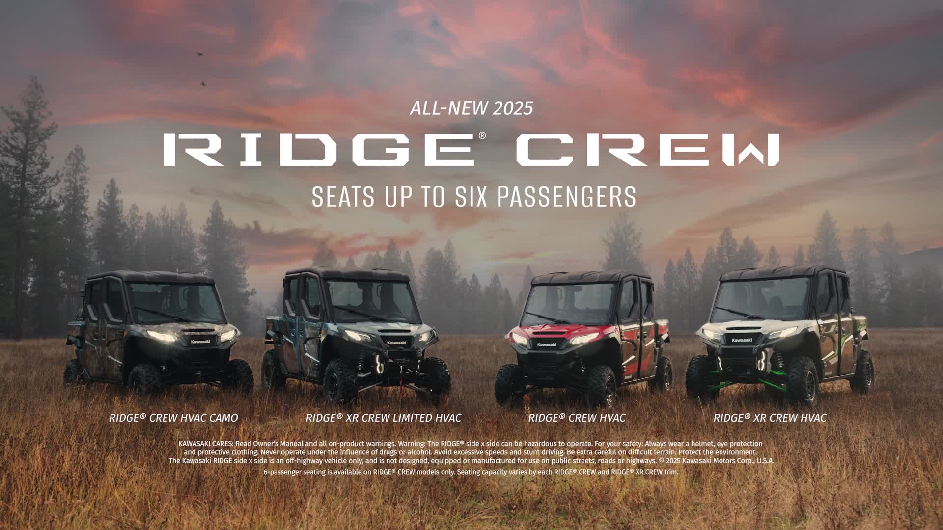 Kawasaki RIDGE® XR CREW Limited HVAC 2025| Vehículo utilitario premium ...
